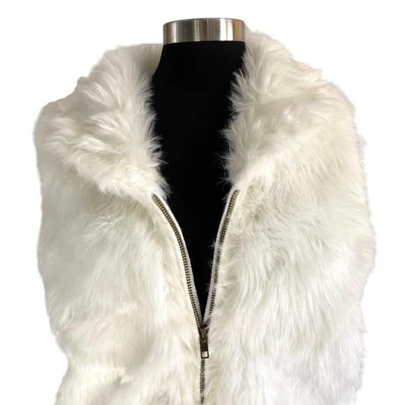 Arizona Jeans Co. Cream Faux Fur/Rib Knit Vest Size XL NWT - Picture 3 of 9